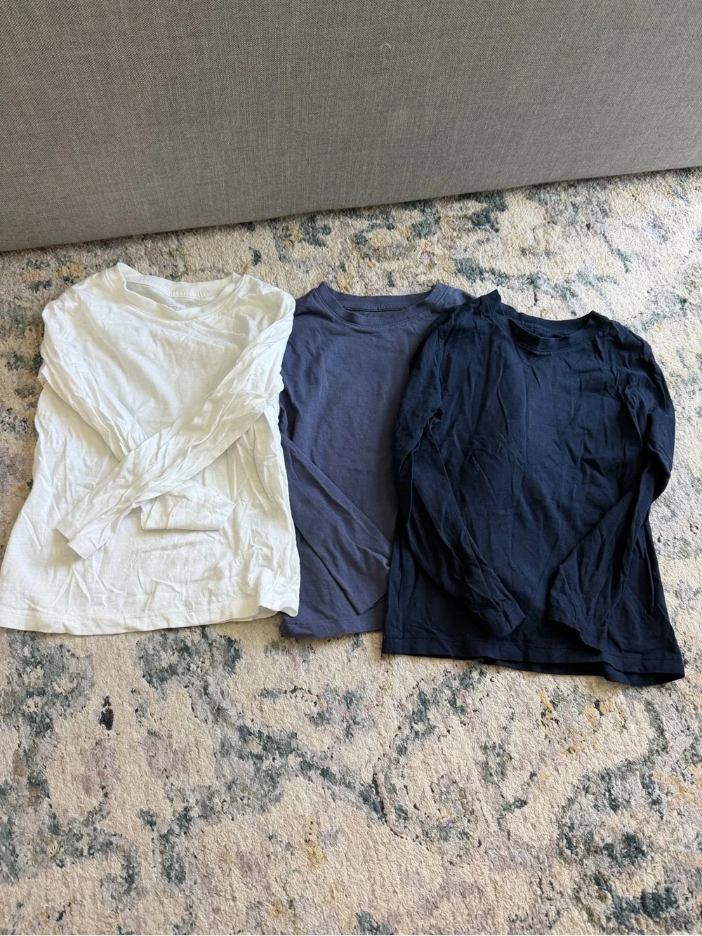 H&M Kids Long Sleeve Tee - White, Gray, Navy